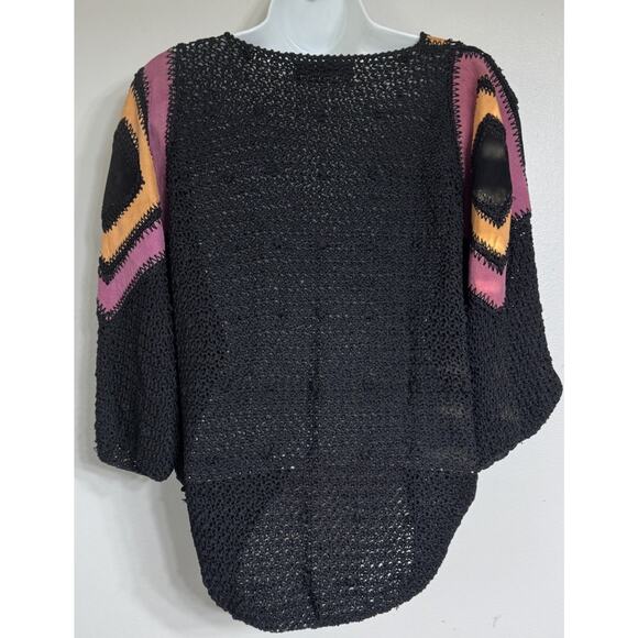 Vintage Norma Canada Sweater Women’s Size Small Style 1223 Leather Trim - Picture 8 of 12